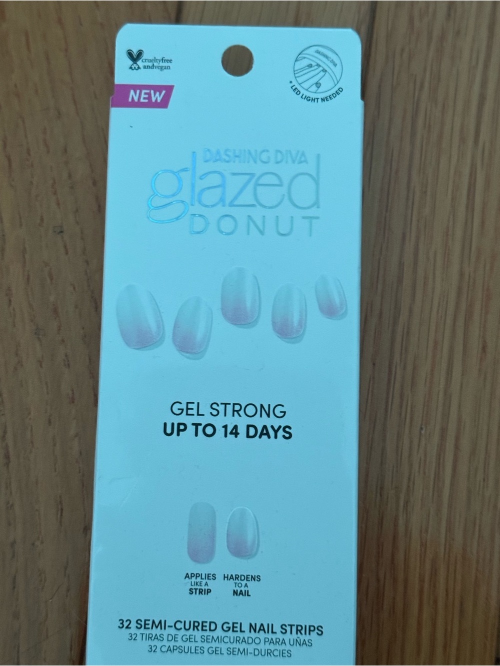 Glazed Donut Gel Nail Strips - Pale Pink